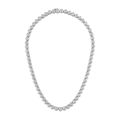5.4 Carat Moissanite Bezel Set Tennis Necklace