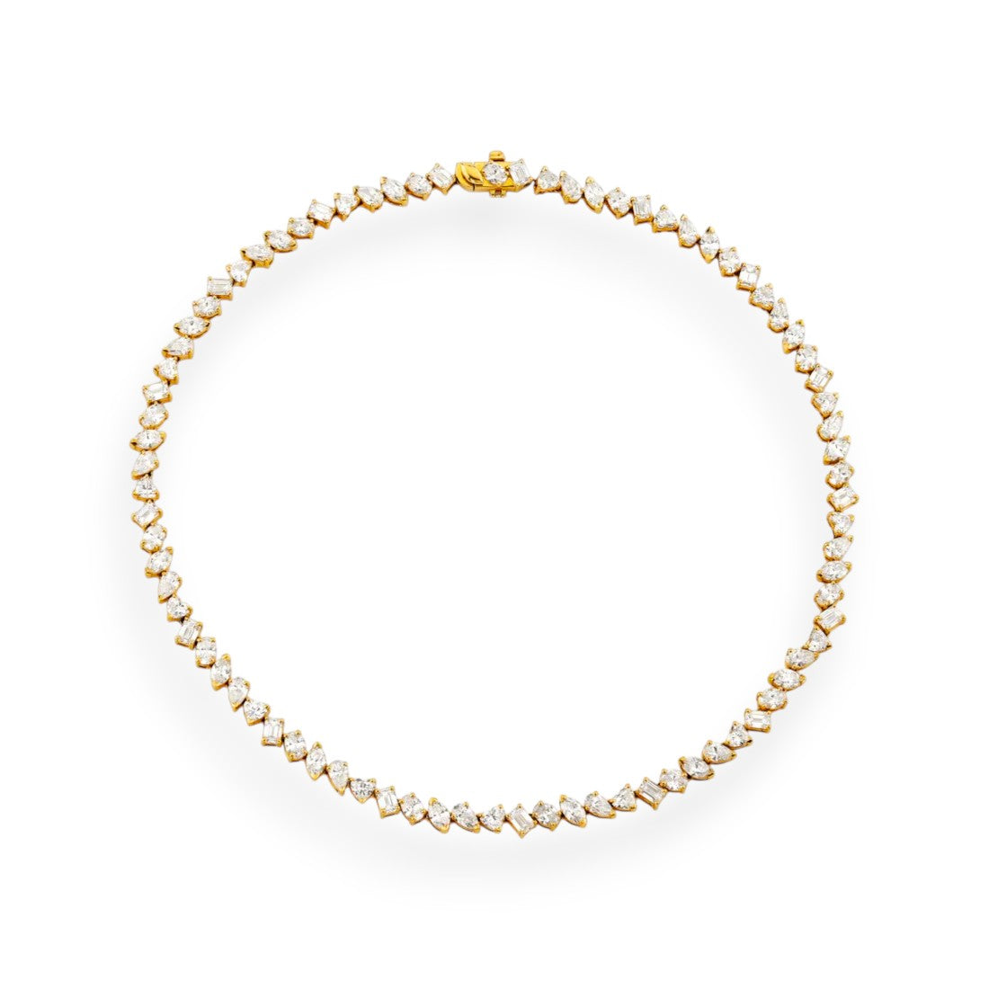 5 Shape Moissanite Tennis Necklace
