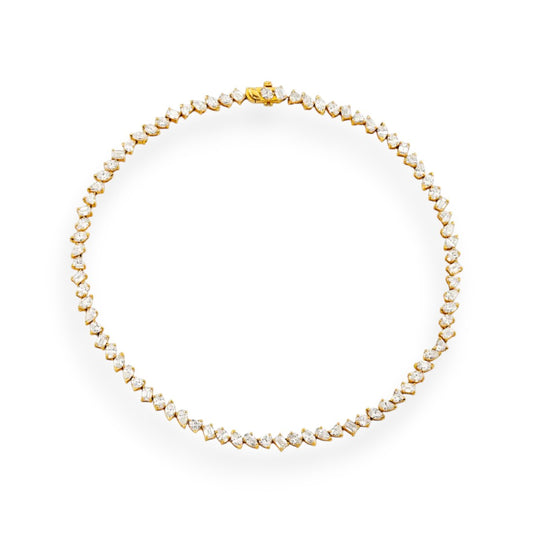 5 Shape Moissanite Tennis Necklace