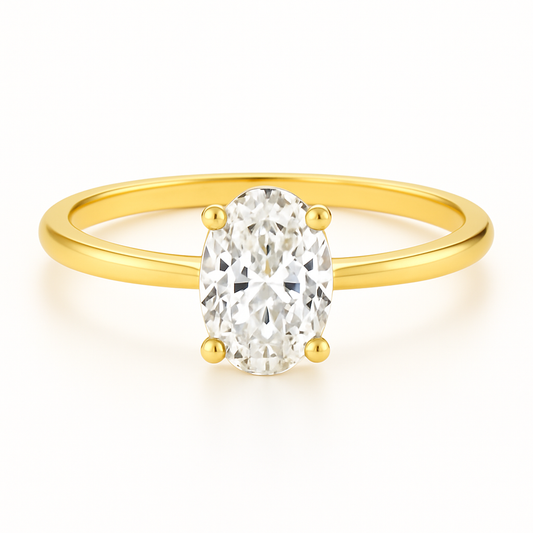 1 Carat Oval Cut Ring