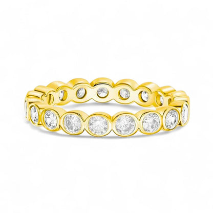 Round Bezel Set Eternity Band