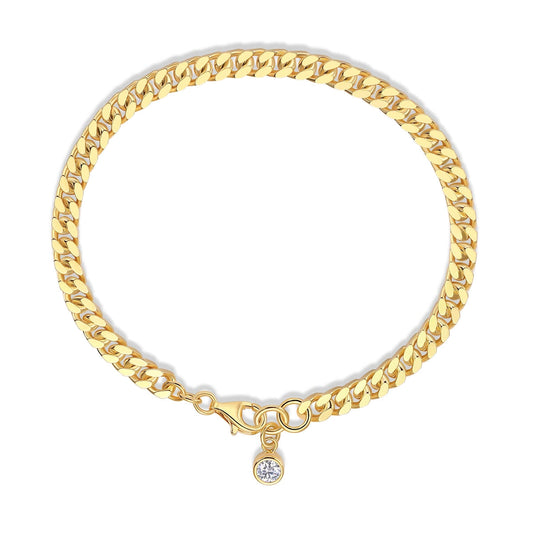 Gold moissanite bracelet