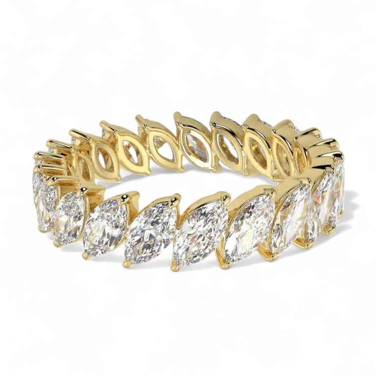 Marquise Cut Moissanite Eternity Band