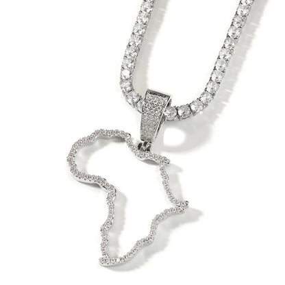 Map of Africa Pendant with Chain