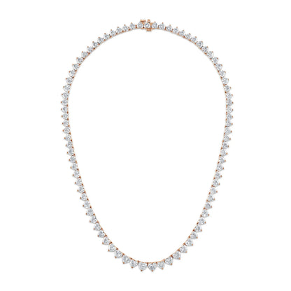 Heart Cut Moissanite Tennis Necklace