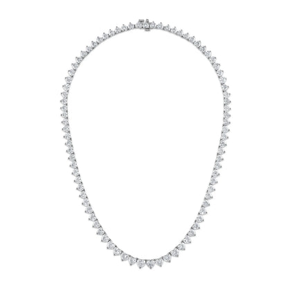 Heart Cut Moissanite Tennis Necklace