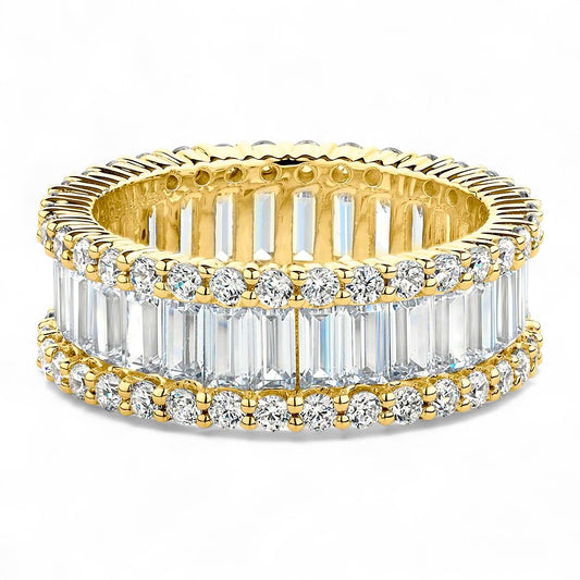 4mm Baguette Cut Moissanite Eternity Band