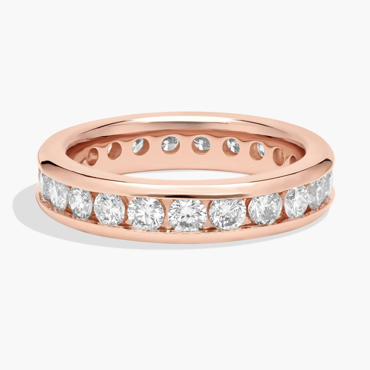 Channel Set Round Moissanite Band