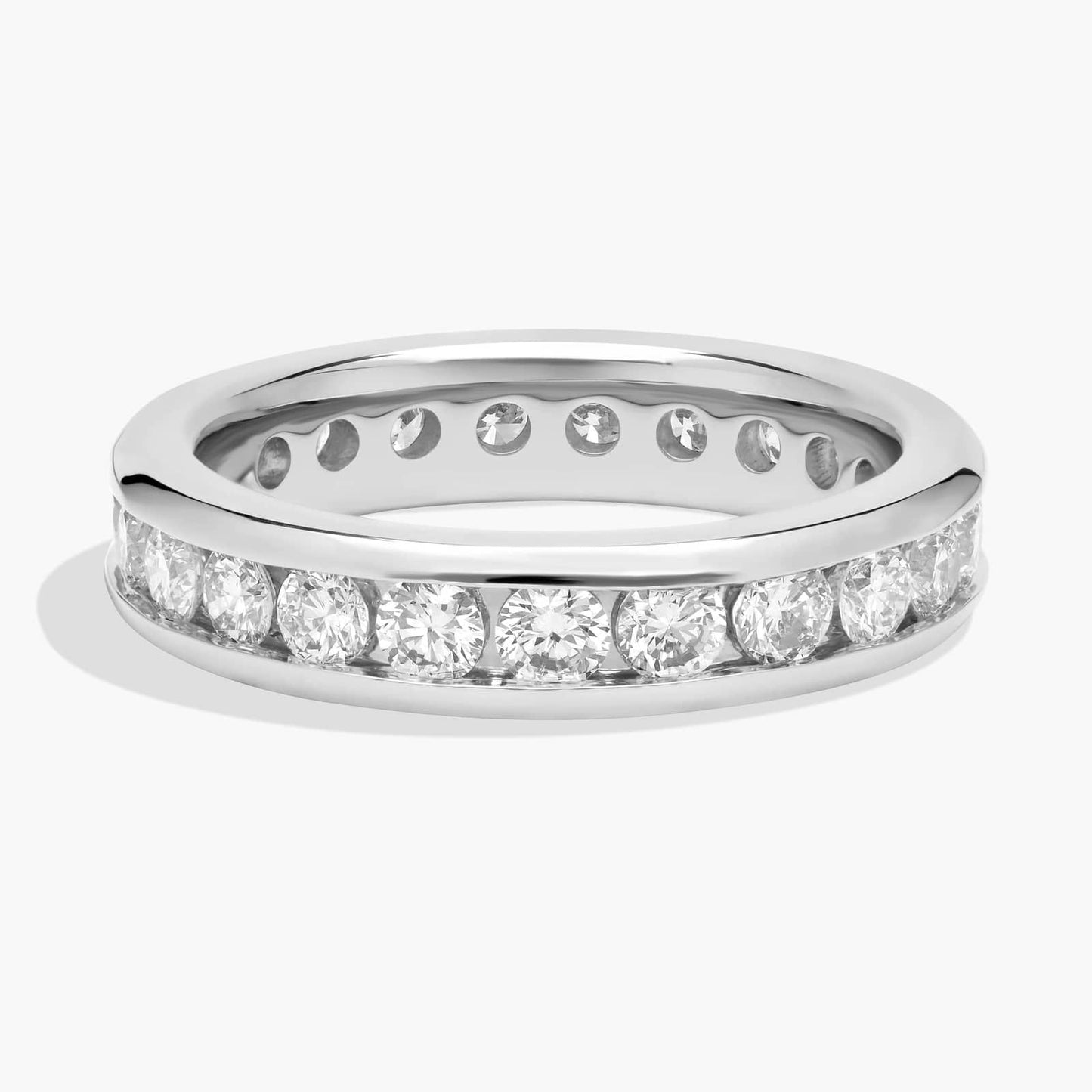 Channel Set Round Moissanite Band