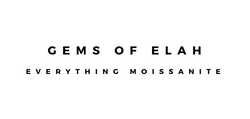 black text on white background logo explaining moissanite jewellery 