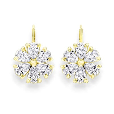 Flower Hoop Earrings