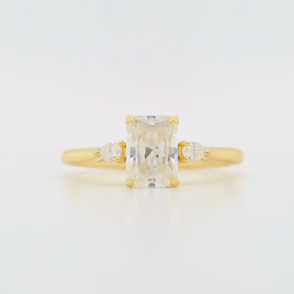 Radiant Cut Trilogy Ring