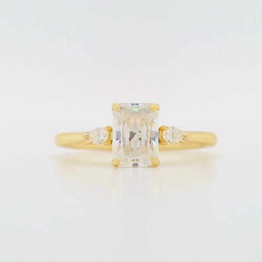 Radiant Cut Trilogy Ring