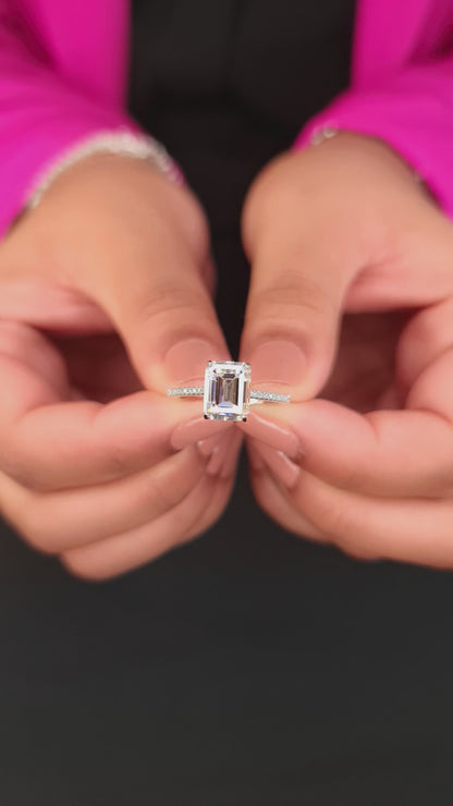 2.23ct Emerald Cut Solitaire 14K Gold Ring