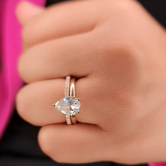 1.93ct Pear Cut Solitaire 14K Rose Gold Ring