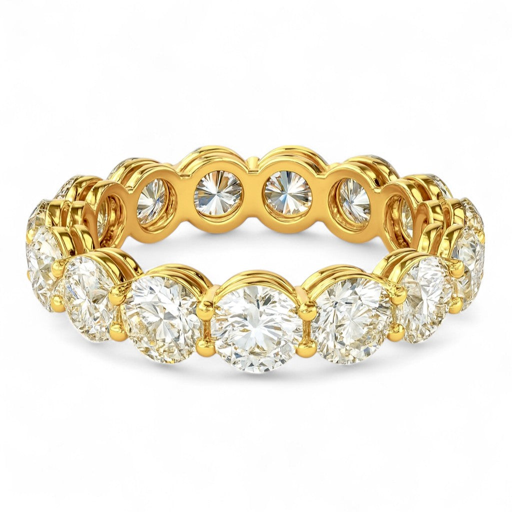 Round Cut Moissanite Eternity Band
