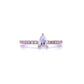 0.4 Carat Pear Moissanite Petite Ring