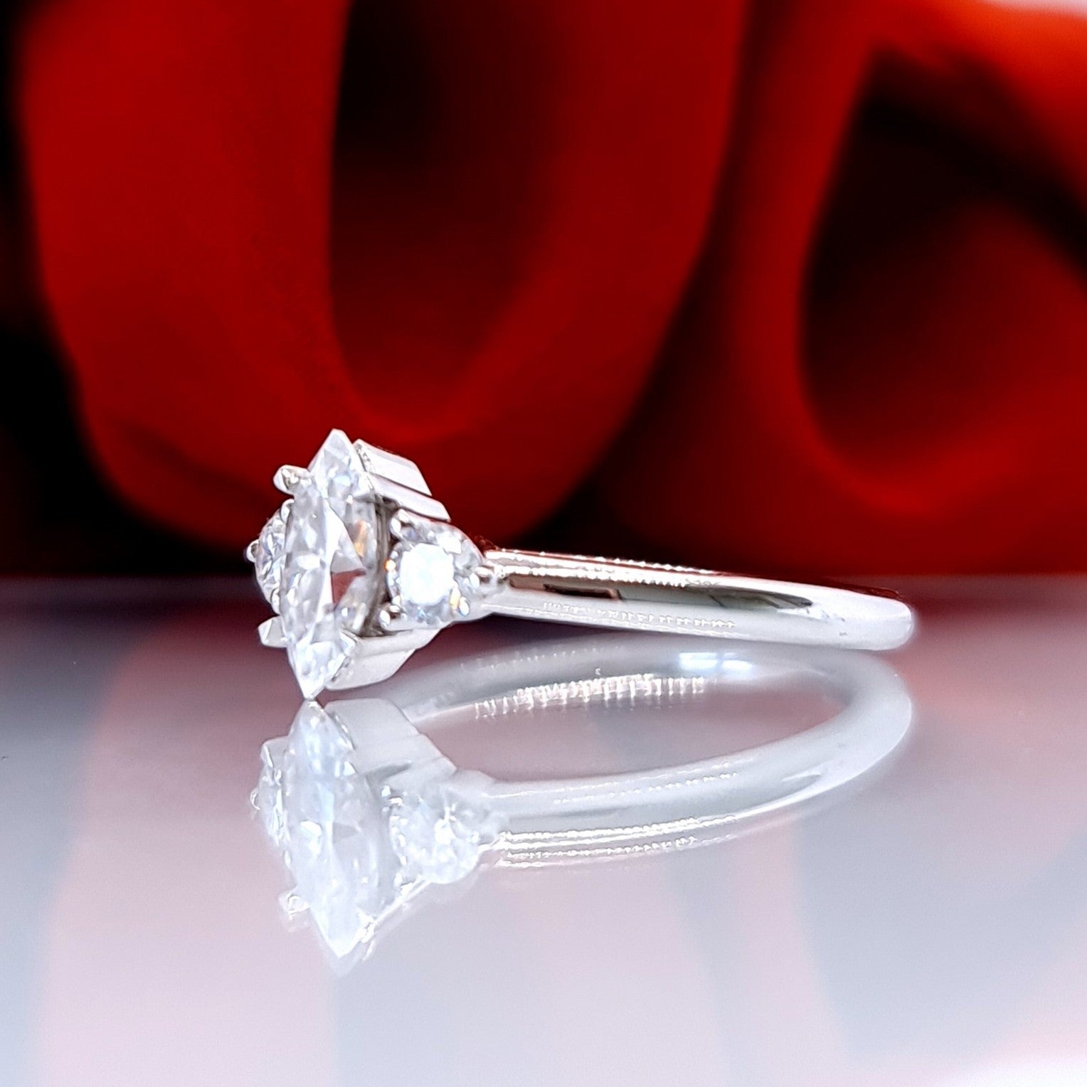 1 carat marquise cut Moissanite Engagement Ring - Sustainable Diamond Alternative Fast next day shipping Sydney Australia Lifetime warranty