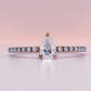 0.4 Carat Pear Moissanite Petite Ring