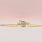 Round Cut Bezel Bracelet in Yellow Gold