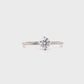 0.5 Carat Round Cut Moissanite Silver Ring