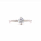 0.5 Carat Round Cut Moissanite Silver Ring