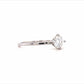 0.5 Carat Round Cut Moissanite Silver Ring