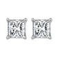 2 Carat tw Princess Cut Moissanite Stud Earrings