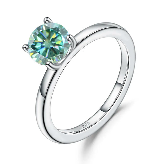 0.5 ct Petite Green Moissanite Ring