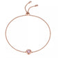 0.5 Carat Round Moissanite Bezel Bracelet in Rose Gold