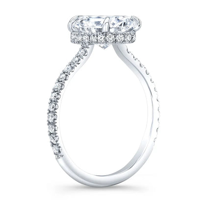 2.72 Carat Oval Cut Moissanite Floating Ring