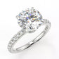 2 Carat Round Cut Moissanite Solitaire Ring
