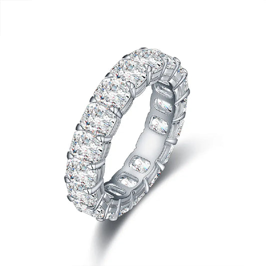 Cushion Cut Moissanite Eternity Band