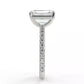 2.4 Carat Emerald Cut Moissanite Solitaire Ring