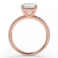 2.4 Carat Emerald Cut Moissanite Solitaire Ring