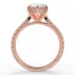 2  Carat Pear Cut Moissanite Solitaire Ring with Pave Band