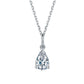 1 Carat Pear Cut Moissanite Necklace