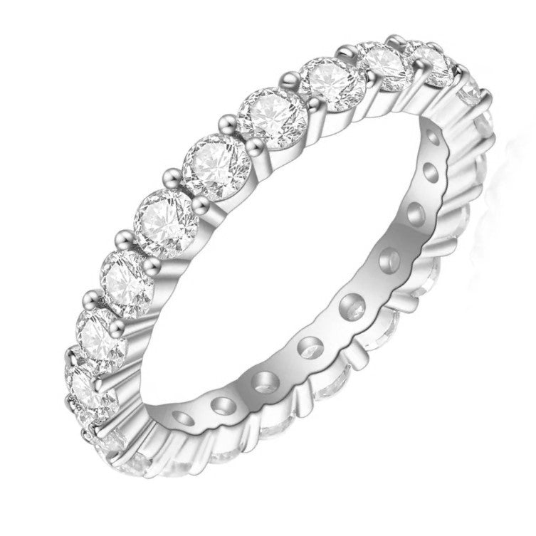 3 mm Silver Eternity Band