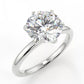 2 Carat Round Cut Moissanite Solitaire Ring