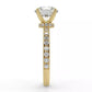 2 Carat Round Cut Moissanite Solitaire Ring