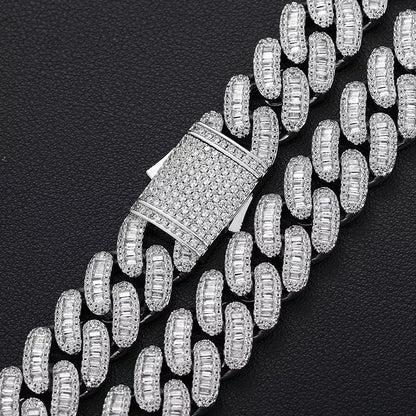16 mm Baguette Miami Cuban Link Chain