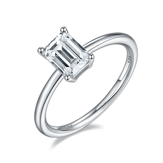 1 Carat Emerald Cut Solitaire Ring