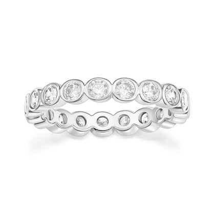 Round Bezel Set Eternity Band