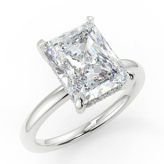 2.5 Carat Radiant Cut Moissanite Ring