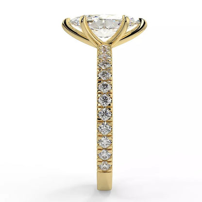 1.98 Carat Marquise Cut Moissanite Ring