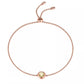 0.5 Carat Round Moissanite Bezel Bracelet in Rose Gold