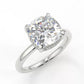 1.5 Carat tw Round Cut Moissanite Hidden Halo Engagement Ring