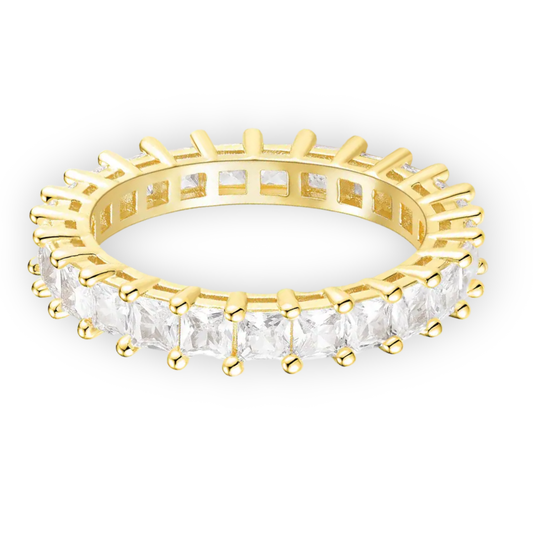 Princess Cut Moissanite Eternity Band