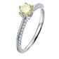 0.5 Carat Round Coloured Moissanite Ring