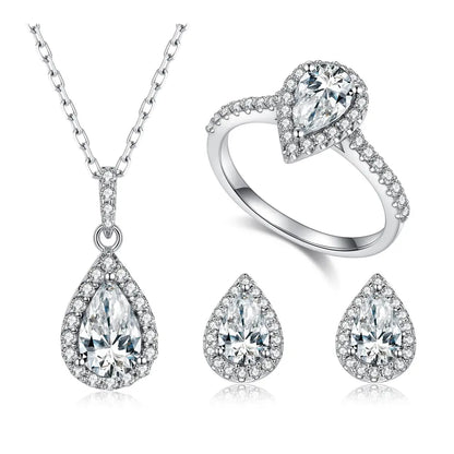 1 Carat tw Pear Cut Halo Ring